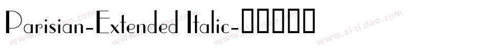 Parisian-Extended Italic字体转换